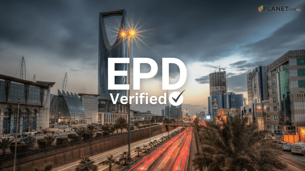 An Image Showing the EPD-verified logo in Saudi Arabia landscape packground