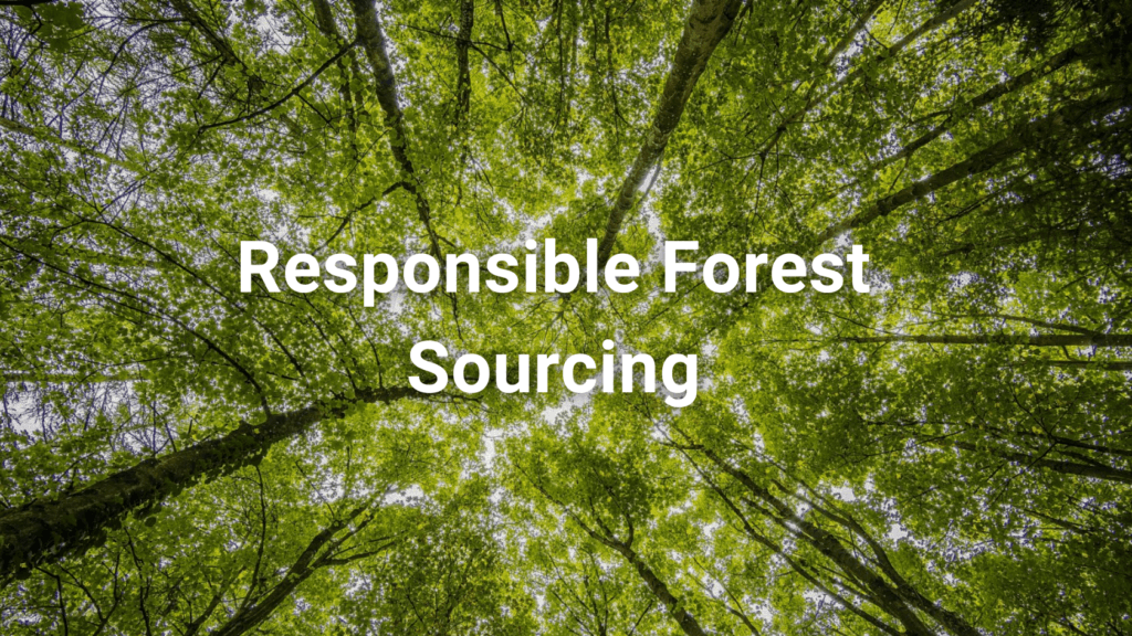FSC Responsible forest sourcing representing sustainable wood and paper supply chains